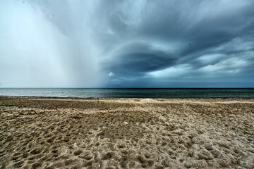 storm over the sea