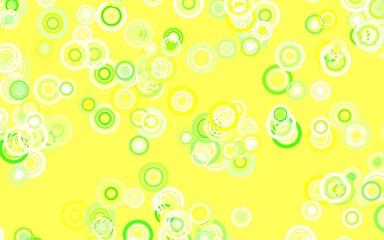 Light Green, Yellow vector backdrop with dots.