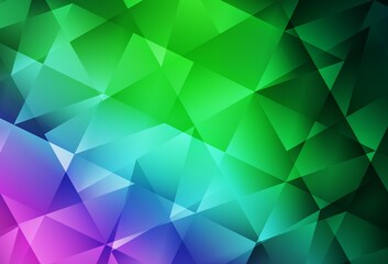 Light Pink, Green vector polygonal pattern.