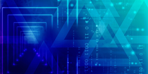 2d illustration Abstract futuristic electronic circuit technology background
