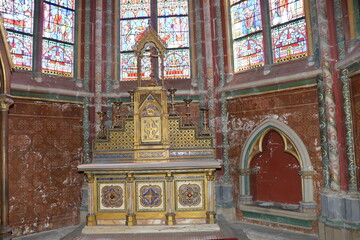 Obraz premium La cathédrale Saint Etienne de Limoges, cathédrale gothique, intérieur de la cathédrale, ville de Limoges, département de la Haute Vienne, France