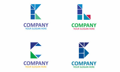 Creative set of business logo design