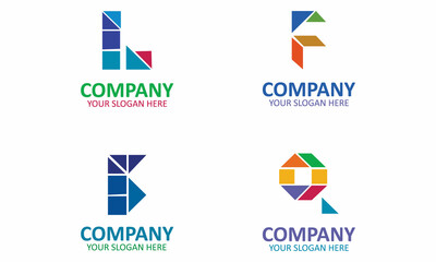 Creative set of business logo design
