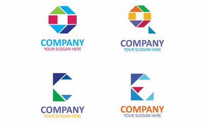 Creative set of business logo design