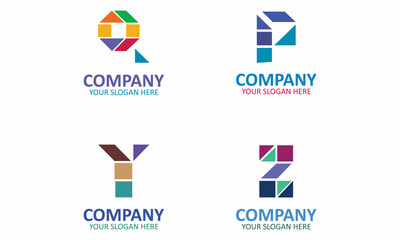 Creative set of business logo design