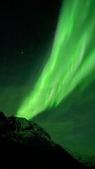 aurora borealis above the clouds