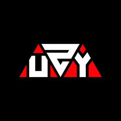 UZY triangle letter logo design with triangle shape. UZY triangle logo design monogram. UZY triangle vector logo template with red color. UZY triangular logo Simple, Elegant, and Luxurious Logo...