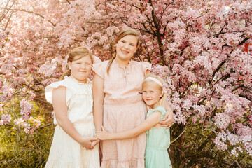 Spring Girls in Flowers