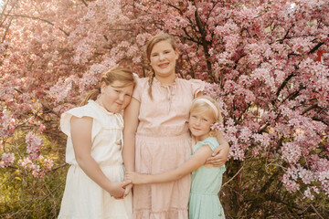 Spring Girls in Flowers