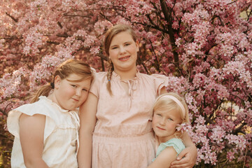 Spring Girls in Flowers