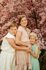 Spring Girls in Flowers