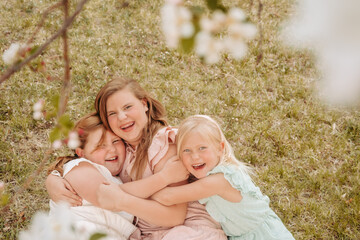 Spring Girls in Flowers
