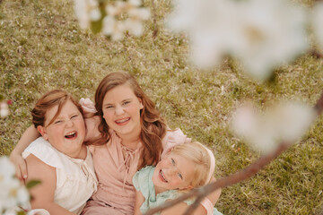 Spring Girls in Flowers
