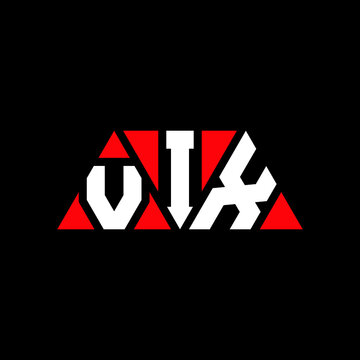 VIX triangle letter logo design with triangle shape. VIX triangle logo design monogram. VIX triangle vector logo template with red color. VIX triangular logo Simple, Elegant, and Luxurious Logo...