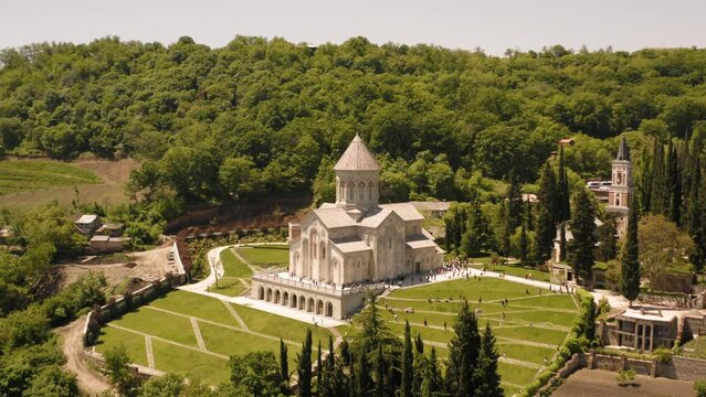 Aerial view of Bodbe Convent in Sighnaghi