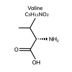 Structural chemical formula on white background