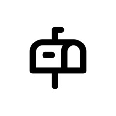 Mailbox, Post Box icon. Letterbox symbol in simple style isolated on white background. Vector EPS 10