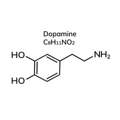 Structural chemical formula on white background