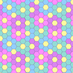 A pattern of mosaic-type elements in various forms. Vector texture of ceramic tiles.