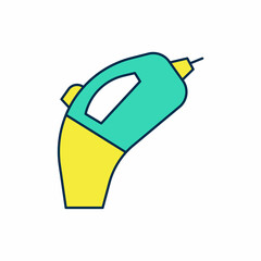 Filled outline Portable vacuum cleaner icon isolated on white background. Vector