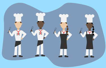 Pastry chefs. Women and men