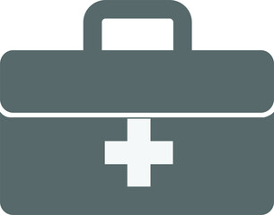 Obraz premium first aid emergency health care bag icon.