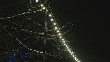 Garland of Outdoor Warm Light Bulb Decorations