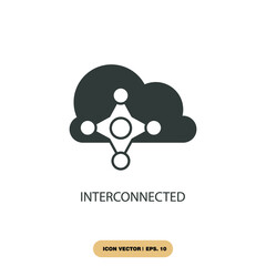 interconnected icons  symbol vector elements for infographic web