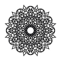 Hand drawn mandala. decoration in ethnic oriental  doodle ornament.