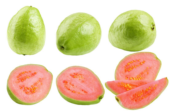 guava isolated on white background, clipping path, full depth of field