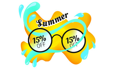 Summer glasses promotion 15% with water wrapping the glasses
