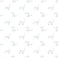 Colorful ceramic pattern seamless , cute background design style