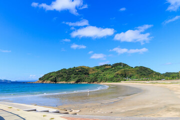 晴天の透き通った海「長崎市高浜海水浴場」