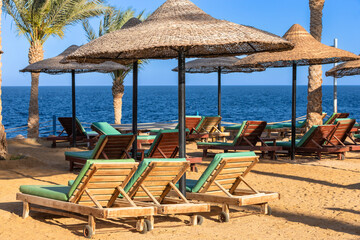 Beach view in Sharm El Sheikh. Egypt.