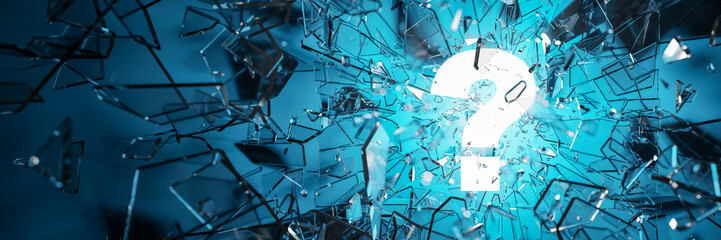 Dangerous question and doubt; education, business and life concepts. Original 3d rendering