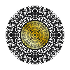 Vector round abstract circle. Luxury Mandala style.
