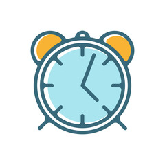 Alarm icon vector, Clock icon for computer, web, school.