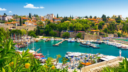 Fototapeta premium Harbor in Antalya old town or Kaleici in Turkey