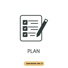 plan icons  symbol vector elements for infographic web