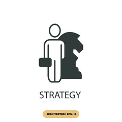 strategy icons  symbol vector elements for infographic web