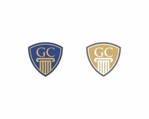 Letters GC, Law Logo Vector 001