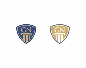 Letters GN, Law Logo Vector 001