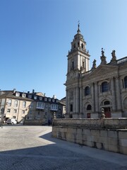 Fototapeta na wymiar Plaza de la Catedral de Lugo, Galicia