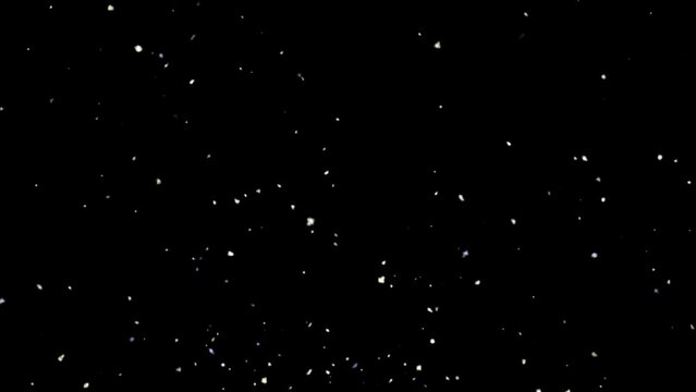 Dust particles floating up in the air. Cinematic elegant futuristic organic dust particles Macro Slow Motion.