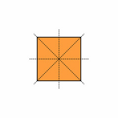 four lines of symmetry of square