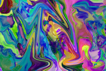 Abstract pattern with water colors and inks