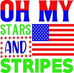 Fourth of July Independence Day Vector illustration, 4th of July greeting in United States national flag colors and hand lettering text Happy Independence Day.