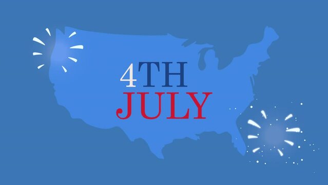 4th of july lettering animation