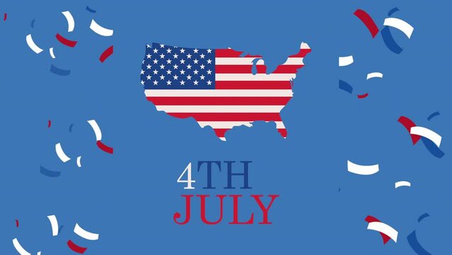 4th of july lettering animation