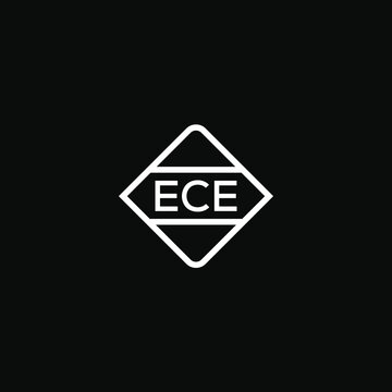 ECE letter design for logo and icon.ECE monogram logo.vector illustration with black background.